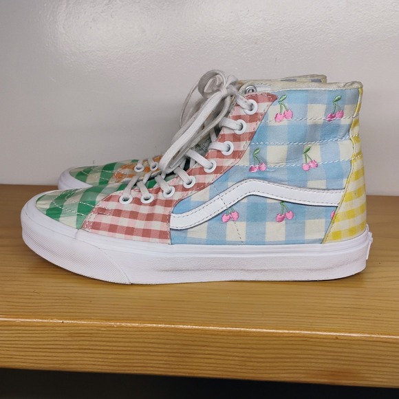 Vans Sk8-Hi Tapered Gingham Block Sneakers‎ Women's Size 9 Men's Size 7.5 - Picture 5 of 12